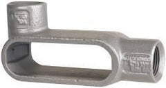 Hubbell Killark - Form 7, L Body, 3/4" Trade, IMC, Rigid Iron Conduit Body - Oval, 5-3/8" OAL, 7 cc Capacity, Gray, Hazardous & Wet Locations - Eagle Tool & Supply