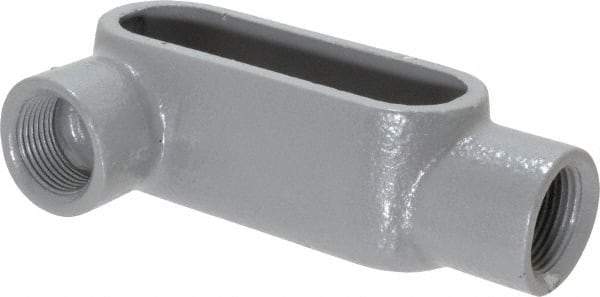 Hubbell Killark - Form 7, LR Body, 3/4" Trade, IMC, Rigid Iron Conduit Body - Oval, 5-3/8" OAL, 7 cc Capacity, Gray, Hazardous & Wet Locations - Eagle Tool & Supply