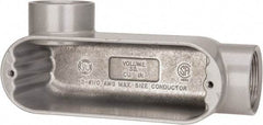 Hubbell Killark - Form 85, LL Body, 1-1/2" Trade, IMC, Rigid Aluminum Conduit Body - Oval, 8-1/8" OAL, 36 cc Capacity, Hazardous & Wet Locations - Eagle Tool & Supply