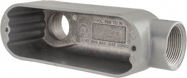 Hubbell Killark - Form 85, LB Body, 1-1/4" Trade, IMC, Rigid Aluminum Conduit Body - Oval, 7-1/2" OAL, 28.8 cc Capacity, Hazardous & Wet Locations - Eagle Tool & Supply