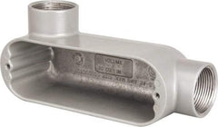 Hubbell Killark - Form 85, LL Body, 1-1/4" Trade, IMC, Rigid Aluminum Conduit Body - Oval, 8-1/8" OAL, 32 cc Capacity, Hazardous & Wet Locations - Eagle Tool & Supply