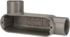 Hubbell Killark - Form 85, LL Body, 1" Trade, IMC, Rigid Aluminum Conduit Body - Oval, 6-1/4" OAL, 12 cc Capacity, Hazardous & Wet Locations - Eagle Tool & Supply