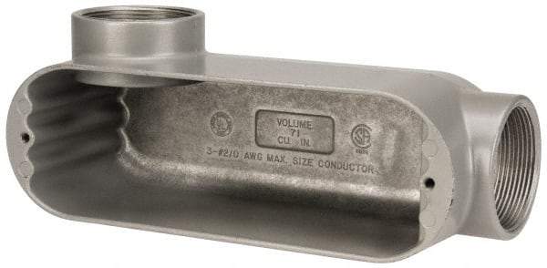 Hubbell Killark - Form 85, LL Body, 2" Trade, IMC, Rigid Aluminum Conduit Body - Oval, 10-9/16" OAL, 70 cc Capacity, Hazardous & Wet Locations - Eagle Tool & Supply