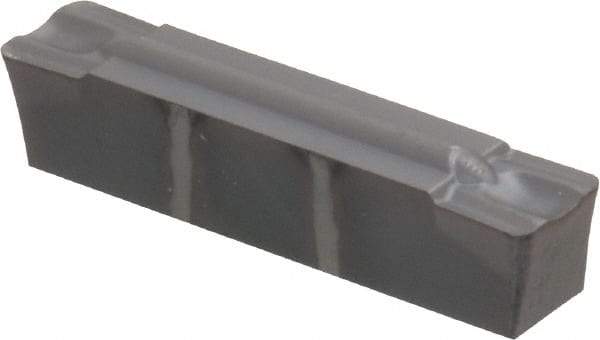 Kennametal - 0505M0G GMP Grade KC5025, 5.05mm Cutting Width Carbide Grooving Insert - 4.2mm Max Depth of Cut, Neutral, 0.8mm Corner Radius, TiAlN Finish - Eagle Tool & Supply