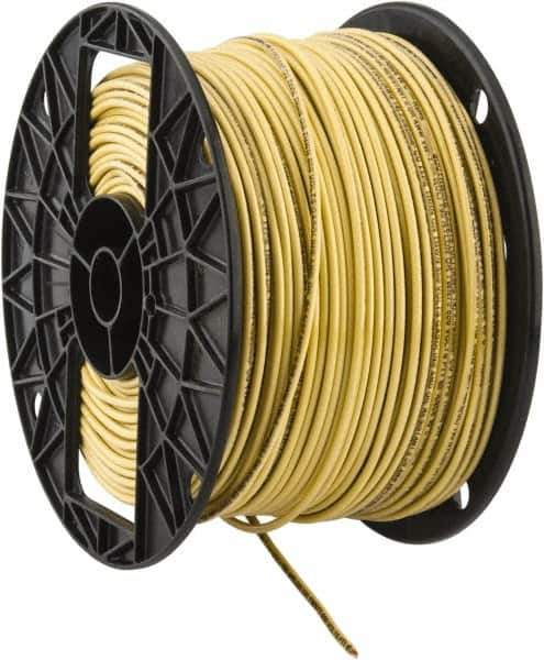 Southwire - THHN/THWN, 14 AWG, 15 Amp, 500' Long, Solid Core, 1 Strand Building Wire - Yellow, Thermoplastic Insulation - Eagle Tool & Supply