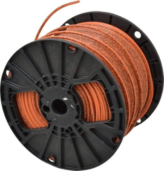 Southwire - THHN/THWN, 12 AWG, 20 Amp, 500' Long, Solid Core, 1 Strand Building Wire - Orange, Thermoplastic Insulation - Eagle Tool & Supply