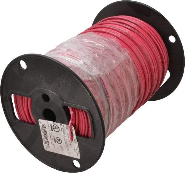 Southwire - THHN/THWN, 10 AWG, 30 Amp, 500' Long, Solid Core, 1 Strand Building Wire - Red, Thermoplastic Insulation - Eagle Tool & Supply