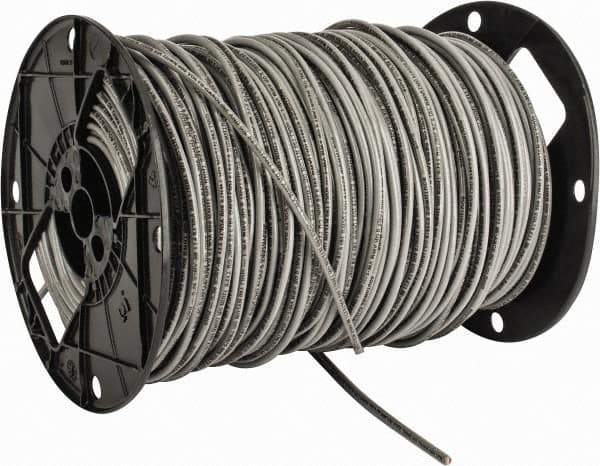 Southwire - THHN/THWN, 10 AWG, 30 Amp, 500' Long, Solid Core, 1 Strand Building Wire - Gray, Thermoplastic Insulation - Eagle Tool & Supply