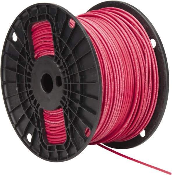 Southwire - THHN/THWN, 14 AWG, 15 Amp, 500' Long, Stranded Core, 19 Strand Building Wire - Red, Thermoplastic Insulation - Eagle Tool & Supply