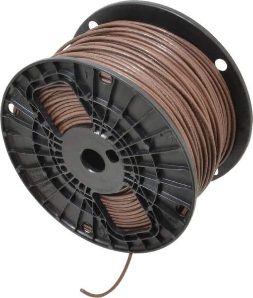 Southwire - THHN/THWN, 14 AWG, 15 Amp, 500' Long, Stranded Core, 19 Strand Building Wire - Brown, Thermoplastic Insulation - Eagle Tool & Supply