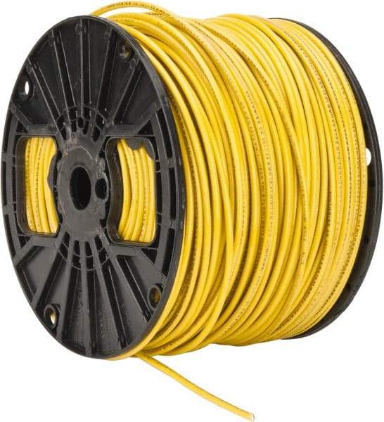 Southwire - THHN/THWN, 12 AWG, 20 Amp, 500' Long, Stranded Core, 19 Strand Building Wire - Yellow, Thermoplastic Insulation - Eagle Tool & Supply