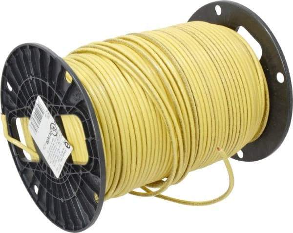 Southwire - THHN/THWN, 10 AWG, 30 Amp, 500' Long, Stranded Core, 19 Strand Building Wire - Yellow, Thermoplastic Insulation - Eagle Tool & Supply