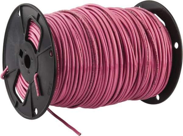 Southwire - THHN/THWN, 10 AWG, 30 Amp, 500' Long, Stranded Core, 19 Strand Building Wire - Pink, Thermoplastic Insulation - Eagle Tool & Supply