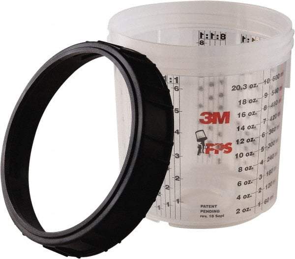 3M - Paint Sprayer Cup & Collar - Standard Collar and Cup - Eagle Tool & Supply