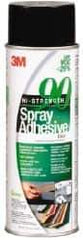 3M - 24 oz Aerosol Clear Spray Adhesive - High Tack, 200°F Heat Resistance, 50 Sq Ft Coverage, High Strength Bond, 30 min Max Bonding Time, Flammable, Series High-Strength 90 - Eagle Tool & Supply