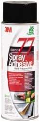 3M - 24 oz Aerosol Clear Spray Adhesive - High Tack, 205°F Heat Resistance, 99 Sq Ft Coverage, Medium Strength Bond, 30 min Max Bonding Time, Flammable, Series 77 - Eagle Tool & Supply