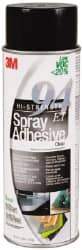 3M - 24 oz Aerosol Clear Spray Adhesive - High Tack, 210°F Heat Resistance, 37 Sq Ft Coverage, High Strength Bond, 60 min Max Bonding Time, Flammable, Series 94 - Eagle Tool & Supply