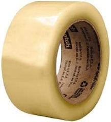 3M - 3" x 1,000 Yd Clear Rubber Adhesive Sealing Tape - Polypropylene Film Backing, 2.6 mil Thick, 60 Lb Tensile Strength, Series 3073 - Eagle Tool & Supply