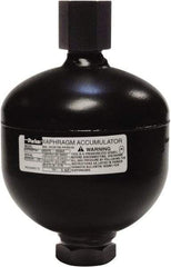 Parker - 85 Lb. Capacity, 3,620 psi Max Working Pressure, 7.95" High, Hydrin Diaphragm Accumulator - 5.98" Diam, 8 SAE Port Thread - Eagle Tool & Supply