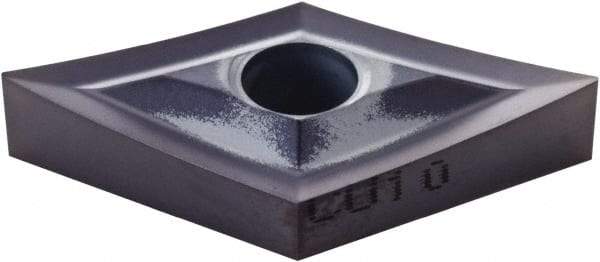 Kennametal - DNGP430.5 Grade KCU10 Carbide Turning Insert - AlTiN Finish, 55° Diamond, 1/2" Inscr Circle, 3/16" Thick, 0.008" Corner Radius - Eagle Tool & Supply
