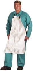PRO-SAFE - 24 x 39" Aluminized Bib Apron - Aluminized Carbon Kevlar, 19 oz Material, Silver & Yellow - Eagle Tool & Supply