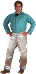 PRO-SAFE - Size Universal Blended Kevlar Flame Resistant/Retardant Chaps - No Pockets, Silver - Eagle Tool & Supply