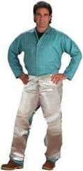 PRO-SAFE - Size Universal Blended Kevlar Flame Resistant/Retardant Chaps - No Pockets, Silver - Eagle Tool & Supply