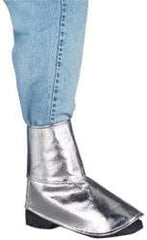 PRO-SAFE - Men's Universal (Women's Universal) Aluminized Spats - Aluminized Carbon Kevlar Upper, Silver - Eagle Tool & Supply