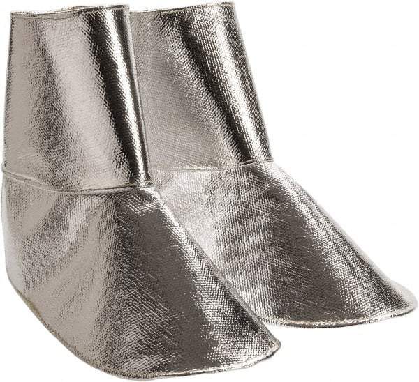 PRO-SAFE - Men's Universal (Women's Universal) Aluminized Spats - Aluminized Blended Kevlar Upper, Silver - Eagle Tool & Supply