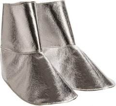 PRO-SAFE - Men's Universal (Women's Universal) Aluminized Spats - Aluminized Blended Kevlar Upper, Silver - Eagle Tool & Supply