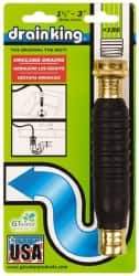 Made in USA - For 1-1/2 to 3 Inch Pipe, 6-3/8 Inch Cable Length, Handheld, Manual and Hand Drain Cleaner - Rubber Drum - Eagle Tool & Supply