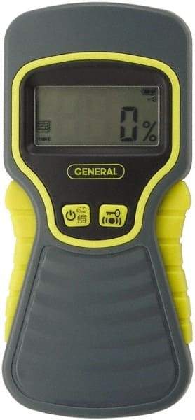 General - Pinless Moisture Meter - Digital LCD Display, Accurate to ±2.5% - Eagle Tool & Supply