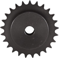 U.S. Tsubaki - 34 Teeth, 3/4" Chain Pitch, Chain Size 60, Plain Bore Sprocket - 1" Bore Diam, 8.129" Pitch Diam, 8.54" Outside Diam - Eagle Tool & Supply