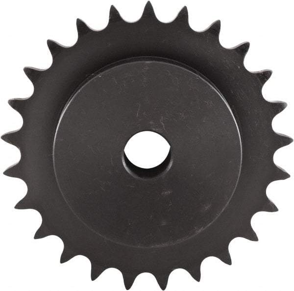 U.S. Tsubaki - 17 Teeth, 1" Chain Pitch, Chain Size 80, Plain Bore Sprocket - 1" Bore Diam, 5.442" Pitch Diam, 5.95" Outside Diam - Eagle Tool & Supply