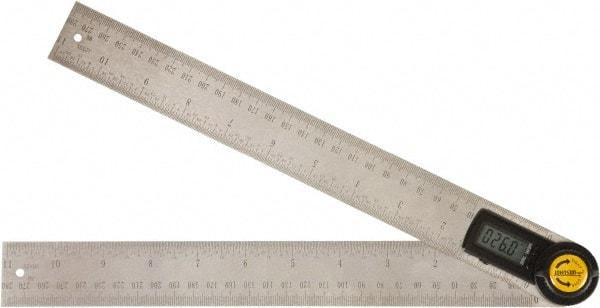 Johnson Level & Tool - 360° Measuring Range, Digital Protractor - 0.10° Resolution, 11 Inch Long Blade, Accuracy Up to 0.30°, CR2032 Lithium Battery Not Included - Eagle Tool & Supply