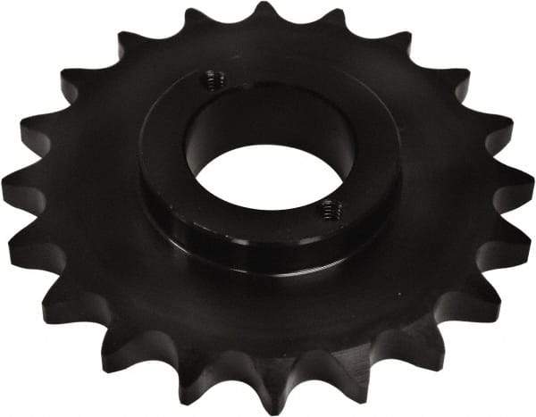 U.S. Tsubaki - 25 Teeth, 5/8" Chain Pitch, Chain Size 50, Split Taper Sprocket - 4.987" Pitch Diam, 5.32" Outside Diam - Eagle Tool & Supply