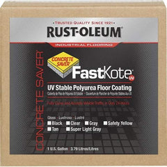 Rust-Oleum - 1 Gal Gray Gloss Finish Floor Coating - 400 Sq Ft per Gal, Interior/Exterior, <50 gL VOC Compliance - Eagle Tool & Supply