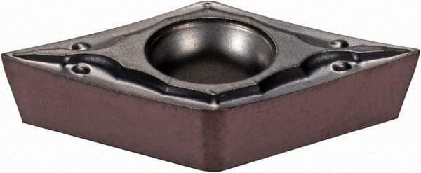 Iscar - DCMT3-0 PF Grade IC806 Carbide Turning Insert - TiAlN Finish, 55° Diamond, 3/8" Inscr Circle, 5/32" Thick, 0.008" Corner Radius - Eagle Tool & Supply