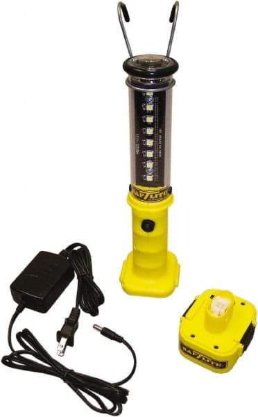 Made in USA - 100 VAC & 240 VAC, (8) 1/2, (1) 1 Watt, Cordless, LED Portable Handheld Work Light - 1 Head, Polycarbonate - Eagle Tool & Supply