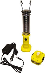 Made in USA - 100 VAC & 240 VAC, (8) 1/2, (1) 1 Watt, Cordless, LED Portable Handheld Work Light - 1 Head, Polycarbonate - Eagle Tool & Supply