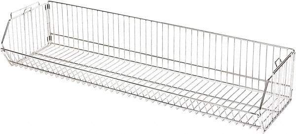 Quantum Storage - 14" Wide, Open Shelving Accessory/Component - Chrome, Chrome Finish, 48" Long, Use with Wire Shelving Units - Eagle Tool & Supply