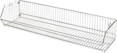Quantum Storage - 14" Wide, Open Shelving Accessory/Component - Chrome, Chrome Finish, 48" Long, Use with Wire Shelving Units - Eagle Tool & Supply