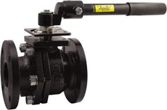 Conbraco - 6" Pipe, Full Port, Cast Iron Full Port Ball Valve - Bi-Directional, Flanged x Flanged Ends, Lever Handle, 200 WOG, 125 WSP - Eagle Tool & Supply