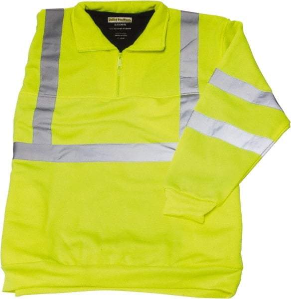 Utility Pro Wear - Size M High Visibility Sweatshirt - Yellow, Polyester & Teflon, Zipper Closure, 38 to 40" Chest - Eagle Tool & Supply