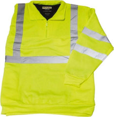 Utility Pro Wear - Size M High Visibility Sweatshirt - Yellow, Polyester & Teflon, Zipper Closure, 38 to 40" Chest - Eagle Tool & Supply