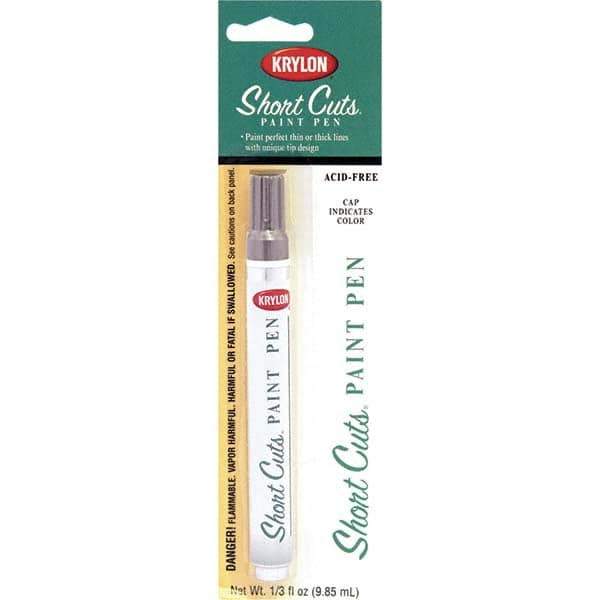 Krylon - 0.33 oz Chrome Metallic Finish Paint Pen - Pen, Direct to Metal, 742 gL VOC Compliance - Eagle Tool & Supply