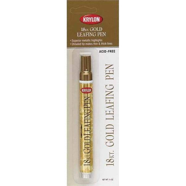 Krylon - 0.33 oz Gold Metallic Finish Paint Pen - Leafing, Direct to Metal, 875 gL VOC Compliance - Eagle Tool & Supply