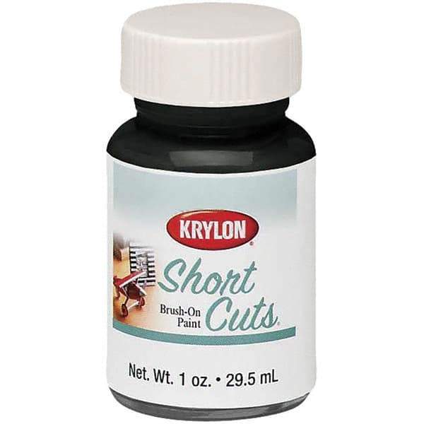 Krylon - 1 oz Black Gloss Finish Paint - Brush-On, Direct to Metal, 763 gL VOC Compliance - Eagle Tool & Supply