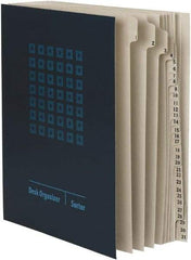 SMEAD - 8-1/2 x 11", Letter Size, Navy Blue, Indexed Sorters - Eagle Tool & Supply