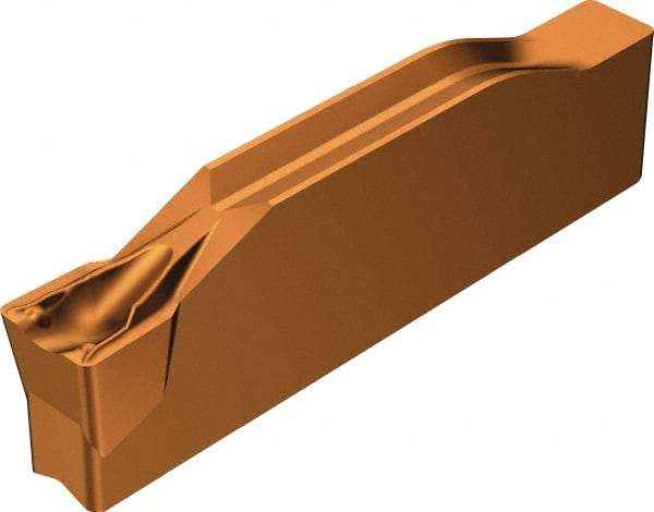 Sandvik Coromant - 600N123K1 TF Grade 1145, 6mm Cutting Width Carbide Grooving Insert - 3.4mm Max Depth of Cut, Neutral, 0.4mm Corner Radius, TiAlN/AlCr2O3 Finish - Eagle Tool & Supply